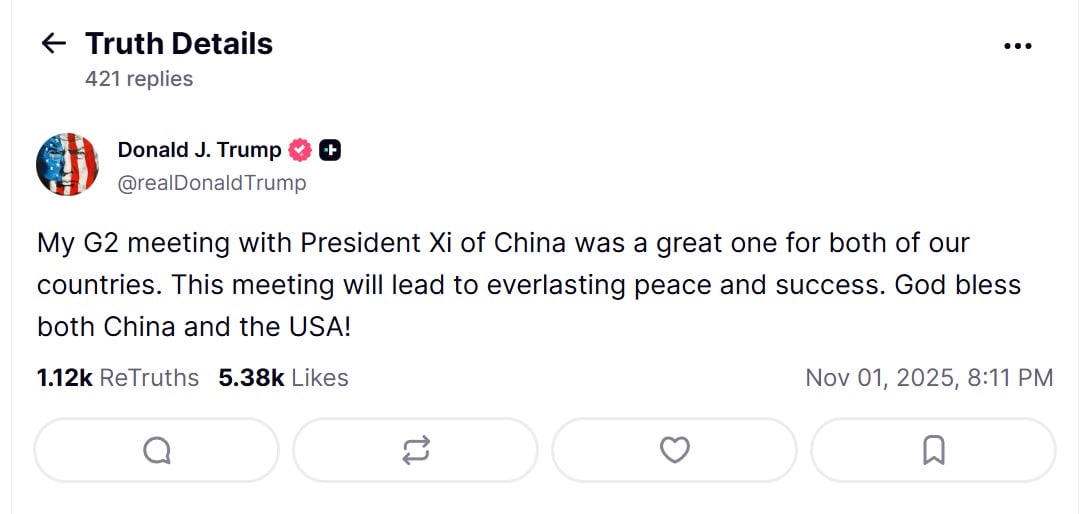 Screenshot: Donald J. Trump/Truth Social